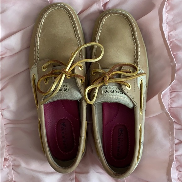 Sperry Top Sider tan glitter size 6 - Picture 6 of 7